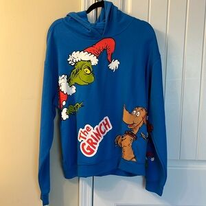 Blue XL Grinch with Max Hoodie NWT